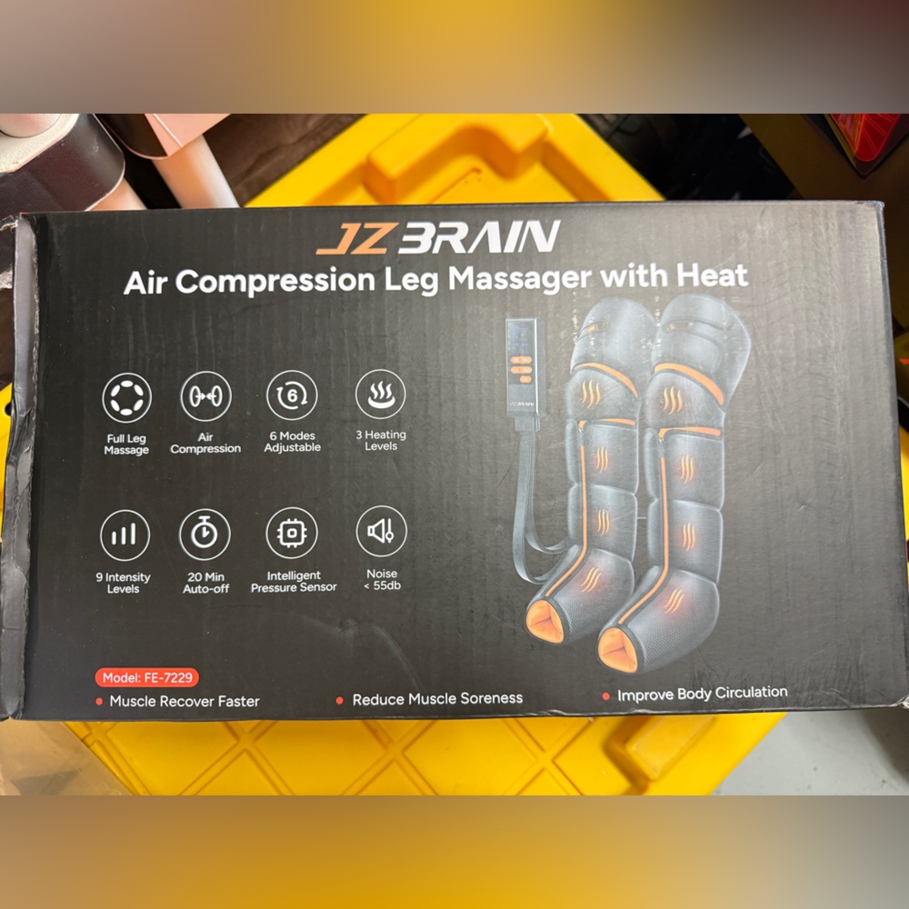 JZ Brain Air Compression Leg Massager with Heat